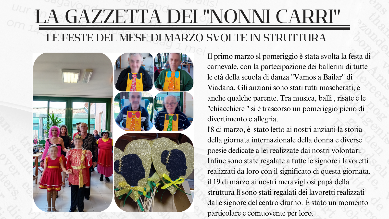 Le Feste del mese di Marzo svolte al Felice Carri di Gualtieri